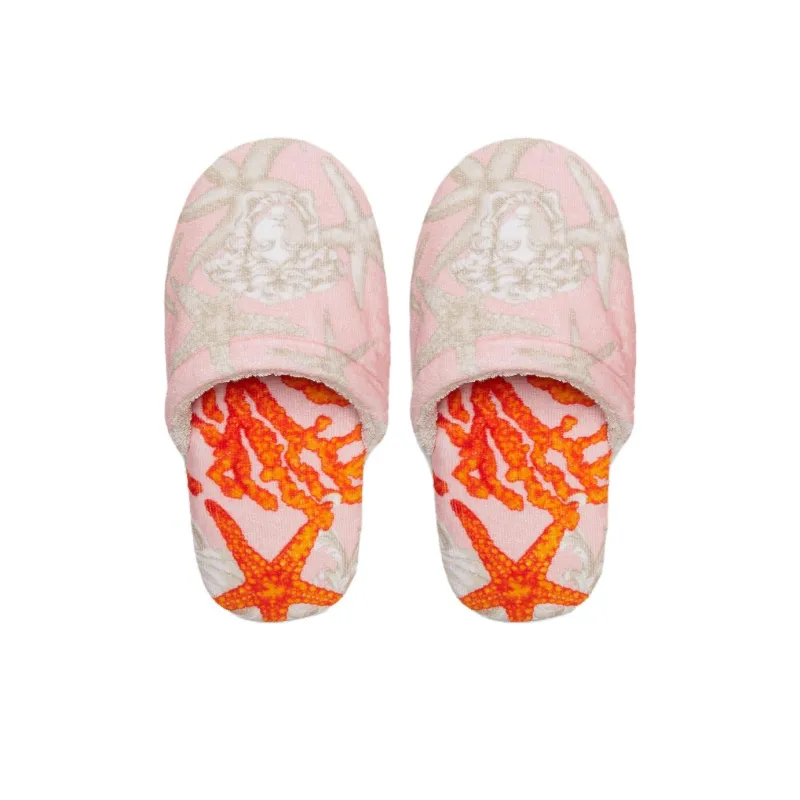 VERSACE Barocco Closed Toe Slippers Women's Pink-3