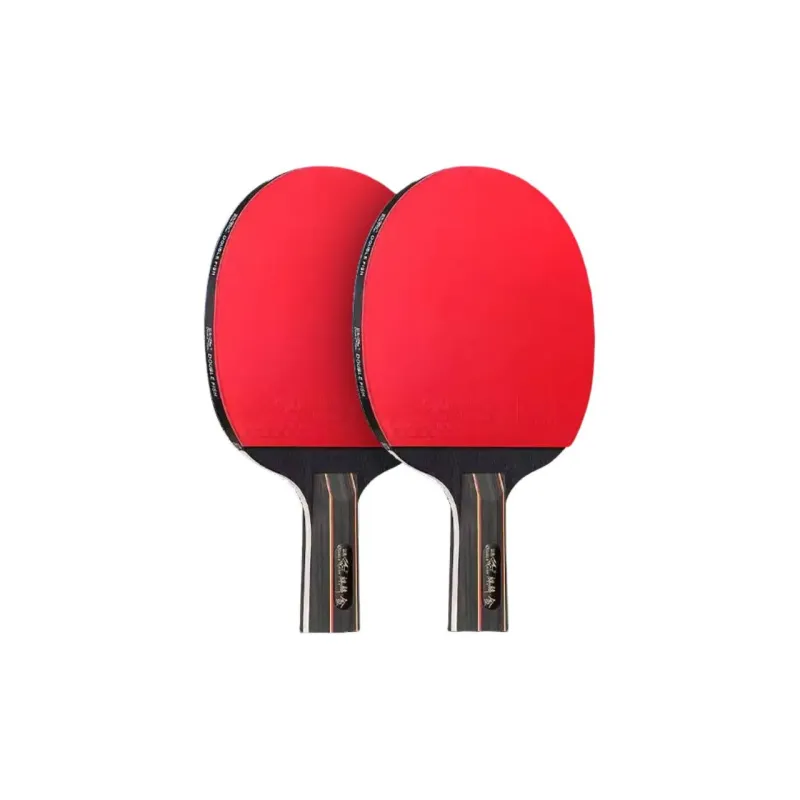 DOUBLEFISH Ping Pong Paddles Unisex Pure Wood Red Horizontal Beat Straight Beat-6