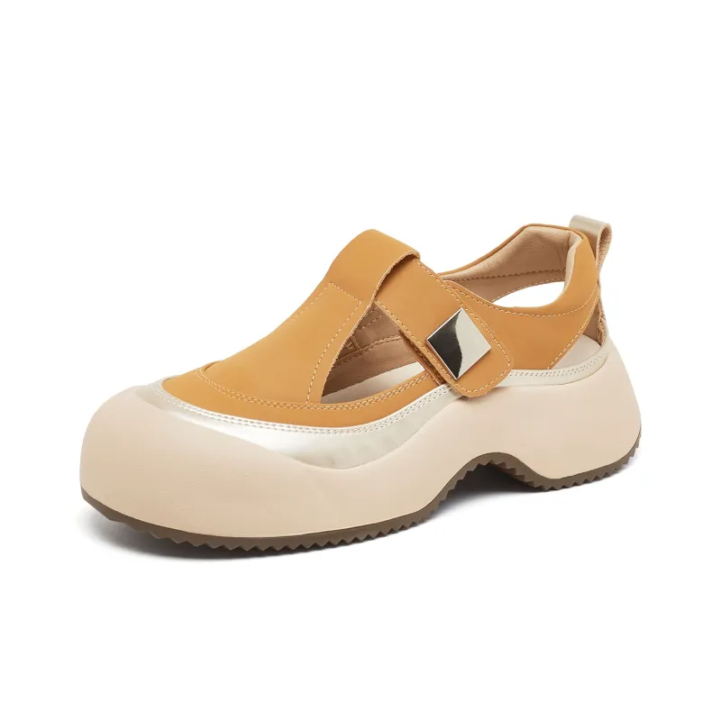 OULISASI Beach Sandals Women's Gold/Silver/Yellow-11
