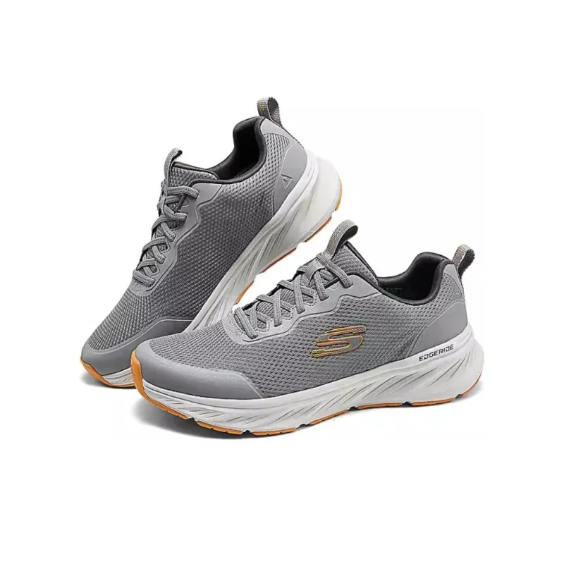 Skechers Sport Anti Slip Wear Resistant Low Top Casual Running Shoes Men's Gray Orange-2