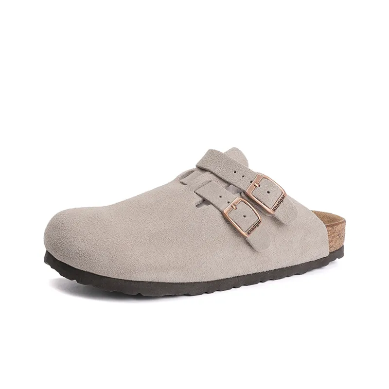 Khadgar Mules Slip on Shoes With Partial Coverage, Reversible, Birkenstock, Cork Soft Sole Closed Toe Slippers Unisex-3