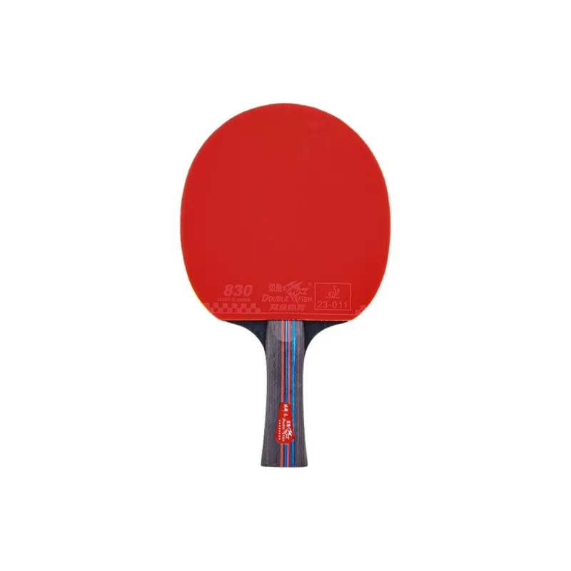 DOUBLEFISH Ping Pong Paddles Unisex Pure Wood Red Horizontal Beat Straight Beat-19