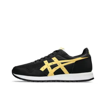 Asics Tiger Runner 2 Cushioning, Wear Resistant Low Top Casual Running Shoes Unisex Black Yellow