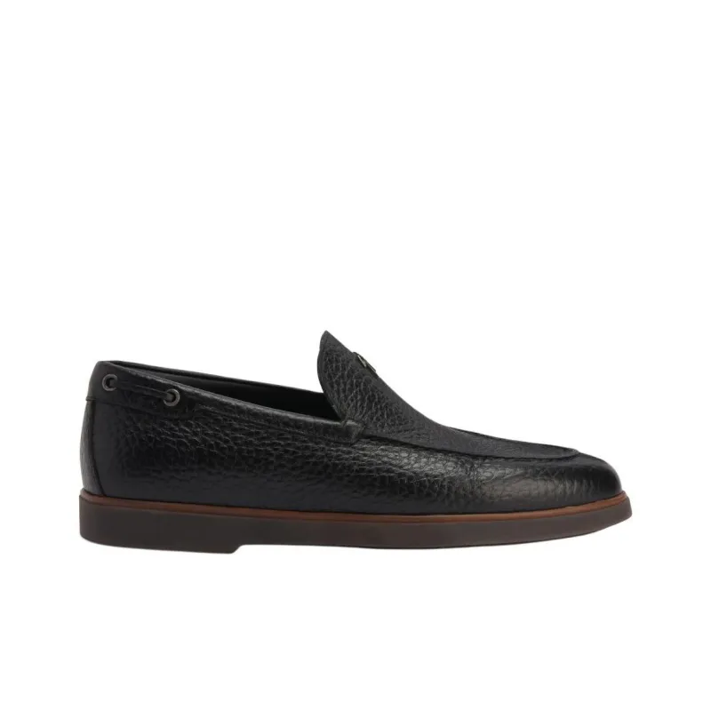 Giuseppe Zanotti The Maui Logo plaque Leather Loafers-1