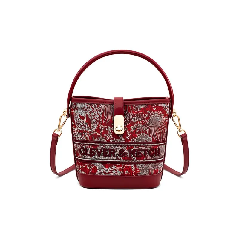 Vigno Synthetic Leather One Shoulder Handbag Regular Women's Red-1
