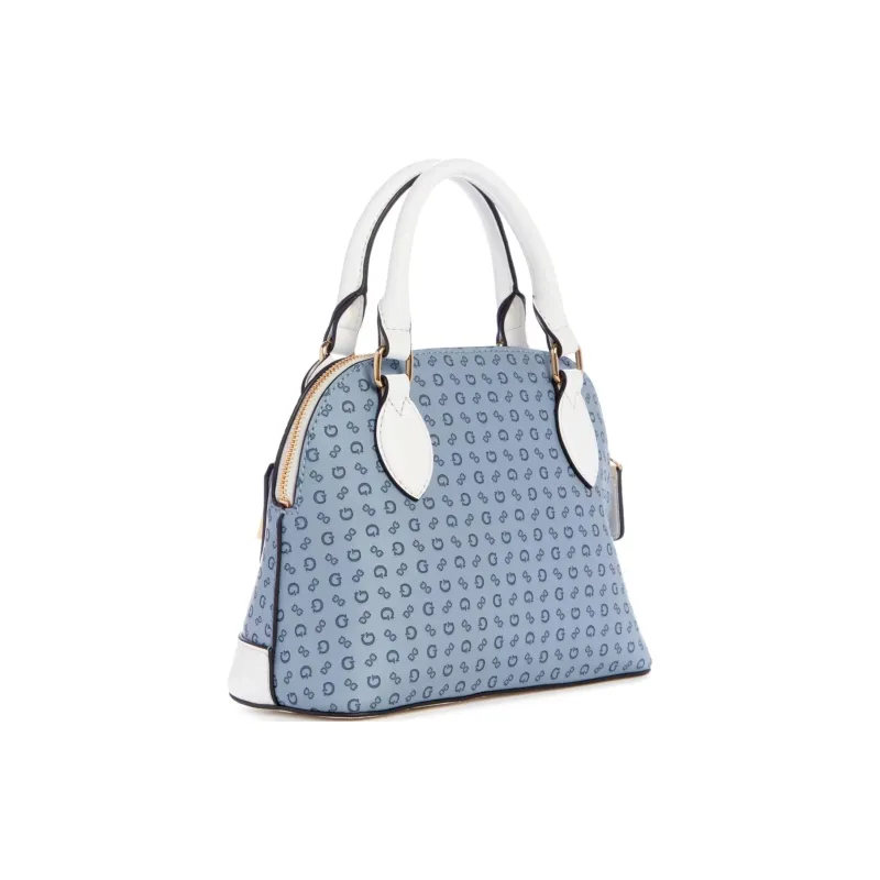 GUESS Artificial Leather Dome Bag, Shoulder Bag, Crossbody Bag, Handbag Mini Women's Blue-1