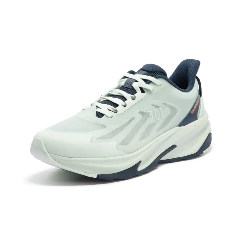 361° Ride The Mountain Cushioning Slip Resistant Low Top Casual Running Shoes Men's Green Blue-2