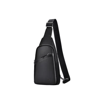 SEPTWOLVES Cow Leather Sling Bag Unisex Black