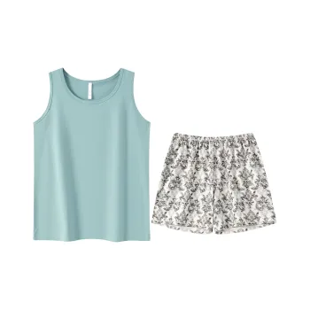 William Pajama Set Women's Celadon Cyan Blue