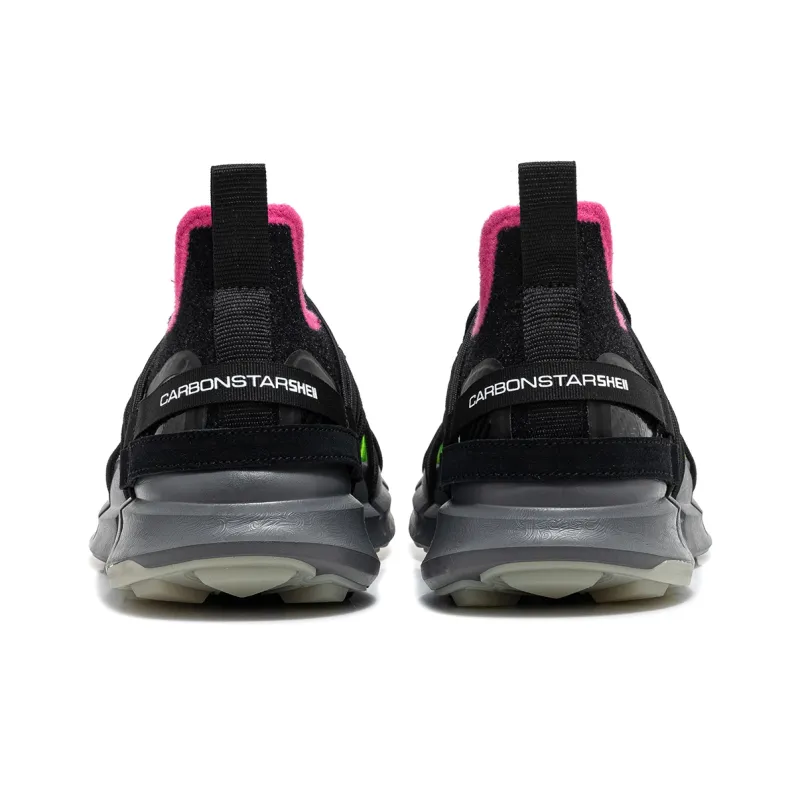 CARBONSTAR SHELL Armor Series Wear Resistant Low Top 'Sewing Sole Stitched Sole' Sprint Running Shoes Unisex Black-2