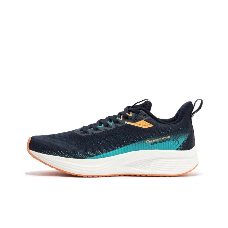 361° Anti-Slip Wear-Resistant Low-Top Sprint Running Shoes Men's Black Green-0