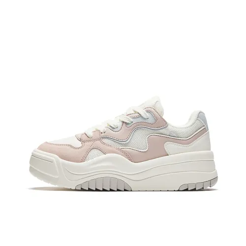 Anta Egg Baby Shoes 2.0 Height Increasing Lightweight Low-Top Skateboard Shoes Women's Lotus Gray