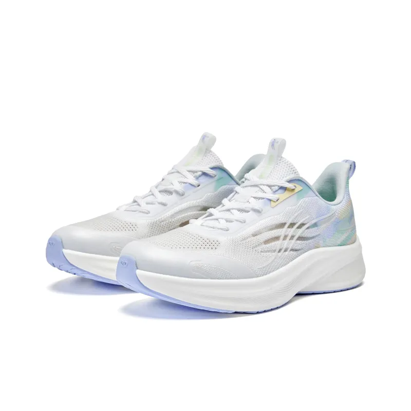 QIAODAN Sigh 5.0 Breathable And Lightweight Low Top Running Shoes Women's White Purple-2