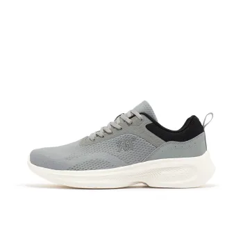361° Cushioned Anti-Slip Wear-Resistant Breathable Lightweight Low-Top Casual Running Shoes Men's Gray Black