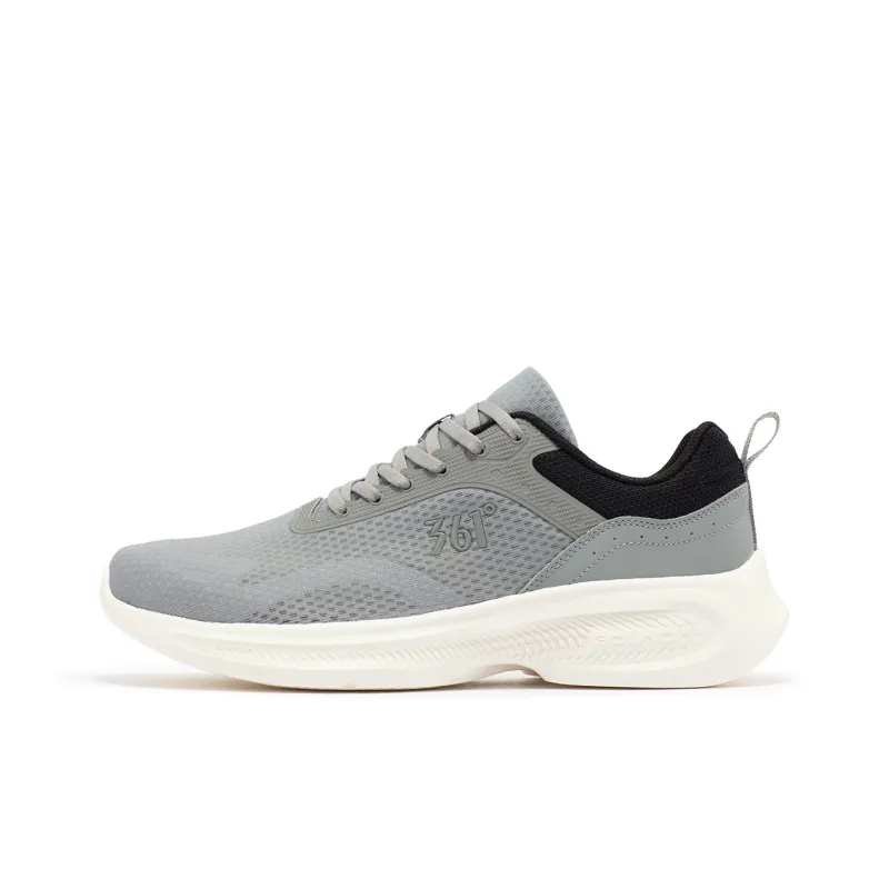 361° Cushioned Anti Slip Wear Resistant Breathable Lightweight Low Top Casual Running Shoes Men's Gray Black-0