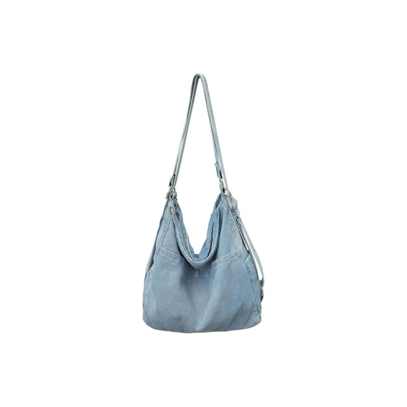 OUZIHUANG Denim Crossbody Bag, Shoulder Bag Regular Unisex Black/Light Blue/Dark Blue/Vintage Blue-9