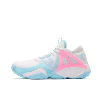 QIAODAN Anti Slip Wear Resistant Low Top Basketball Shoes Men's Cirrus Blue