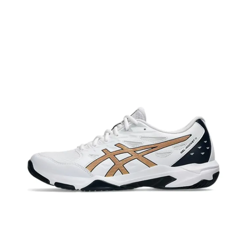 Asics Gel Rocket 11 'White Pure Gold Navy'-0