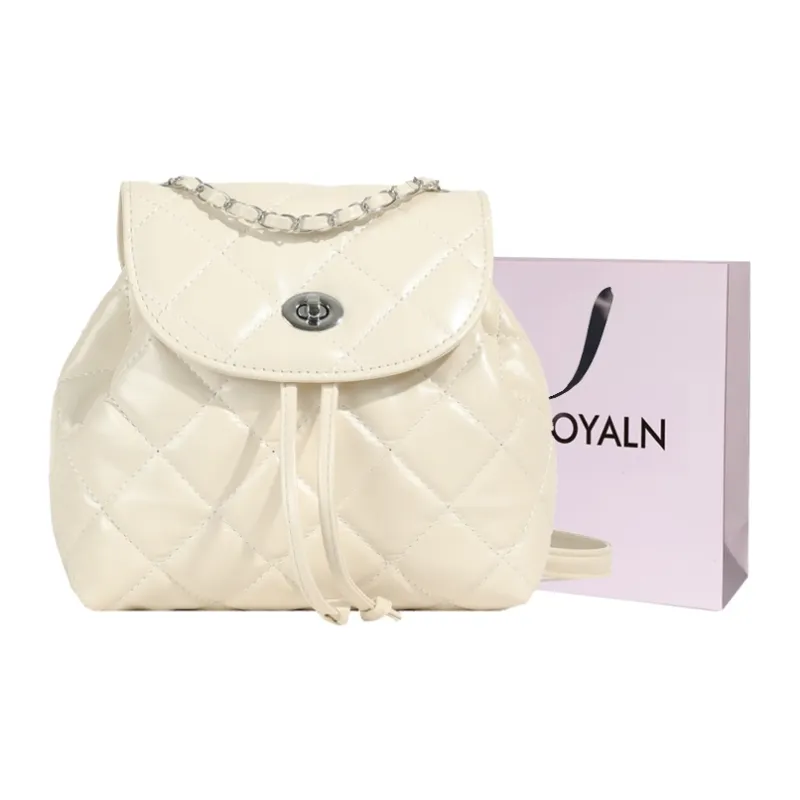 LOUIS ROYALN PU Backpack Unisex Silver/White/Black/Blue-6