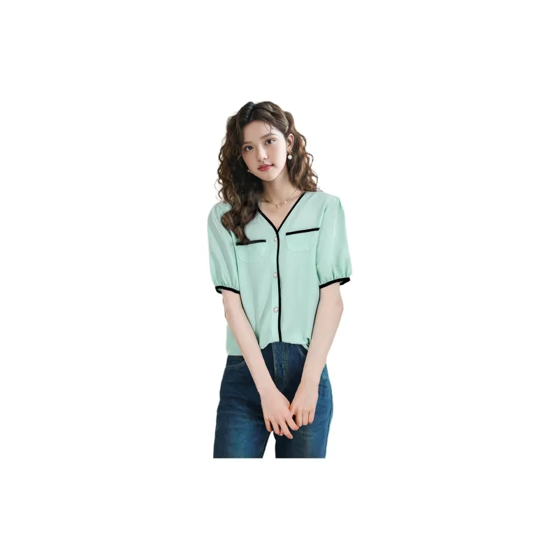 Wbwq Chiffon Shirts Women's Multiple Colors-9