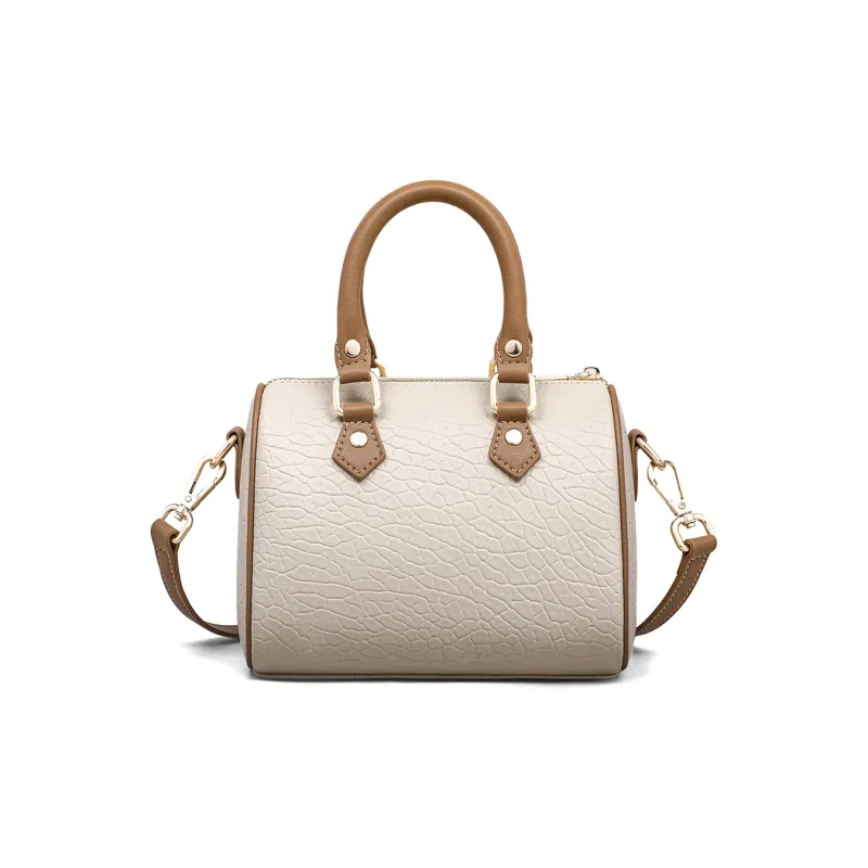 MILLIE'S Cow Leather Handbag, Shoulder Bag, Crossbody Bag Regular Women's Ecru & Apricot-4