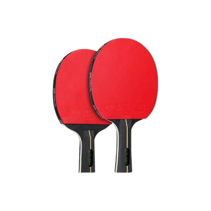 DOUBLEFISH Ping Pong Paddles Unisex Pure Wood Red Horizontal Beat Straight Beat-10
