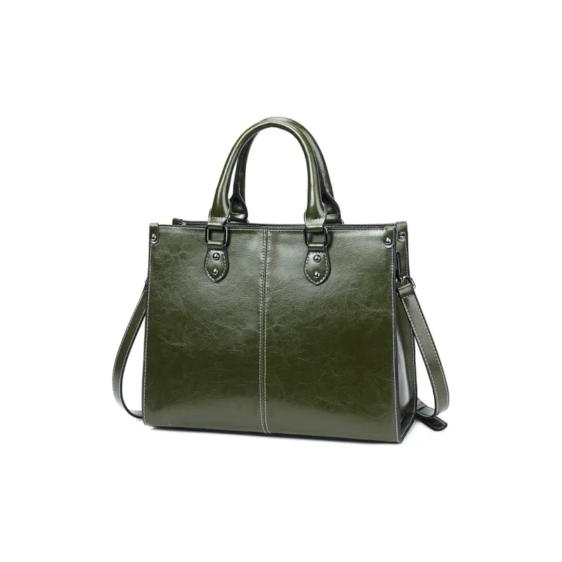 TTaG．baG Waxed Cow Leather Shoulder Bag Women's-1