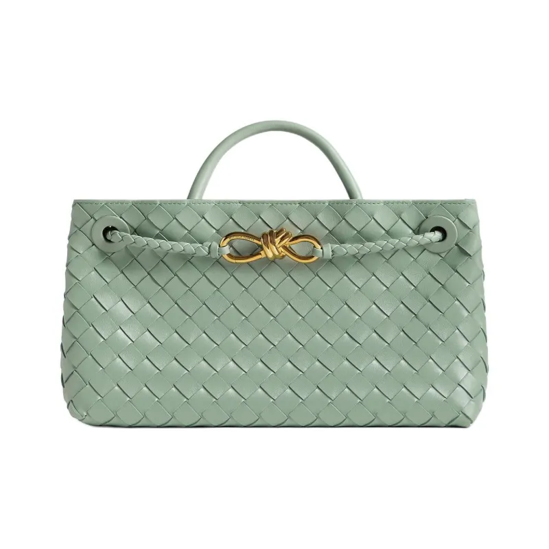 Bottega Veneta Andiamo Series Sheepskin Shoulder Bag Crossbody Bag Handbag Small Size Women's Sage Green-0