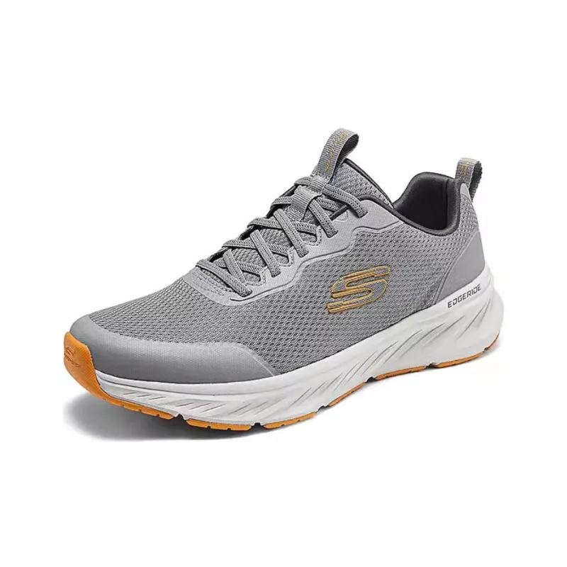 Skechers Sport Anti Slip Wear Resistant Low Top Casual Running Shoes Men's Gray Orange-1