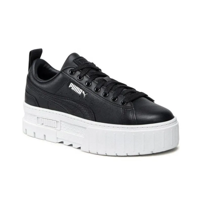 PUMA Mayze Skateboard Shoes Women's Low Top Black/White-2