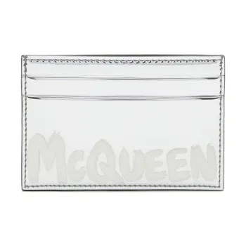 Alexander McQueen Thermoplastic Polyurethane Card Holder Men's Silver