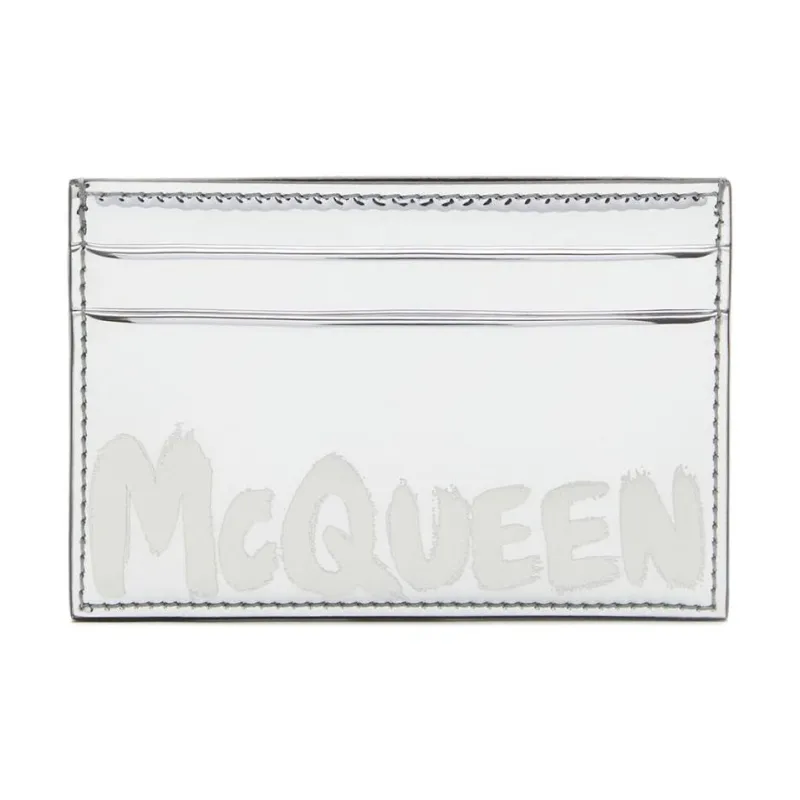 Alexander McQueen Thermoplastic Polyurethane Card Holder Men's Silver-0