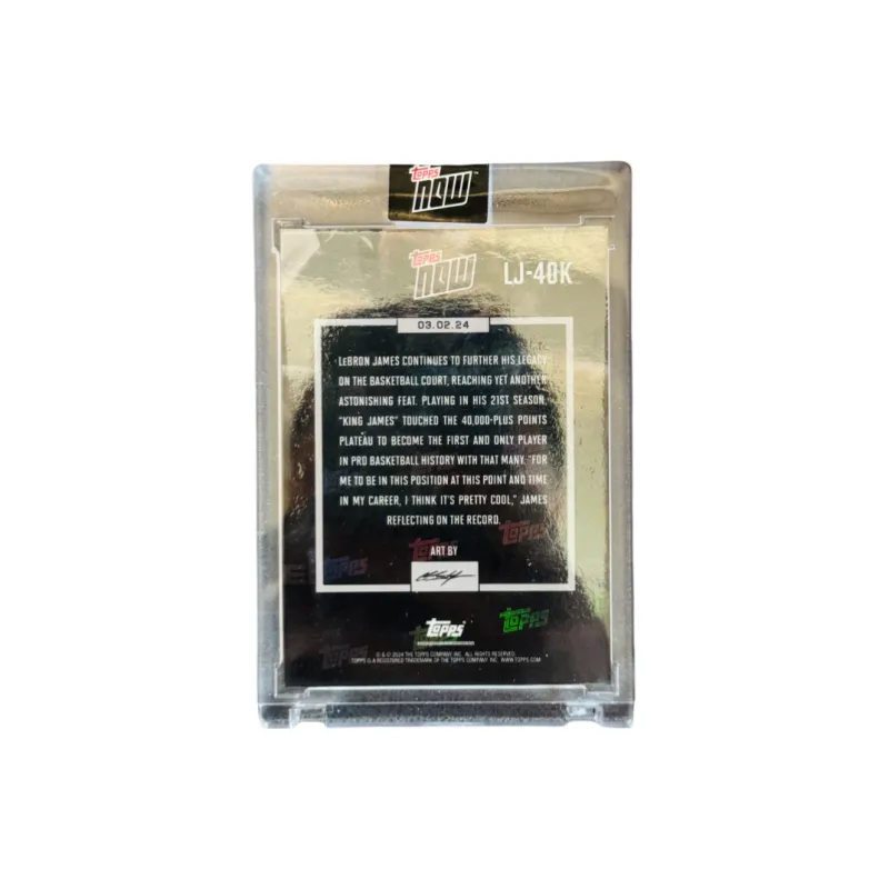 Topps LeBron James 40 000 Points Historical Scoring King Record Card Player Card Product Access Sports Cards 1 Pc-1