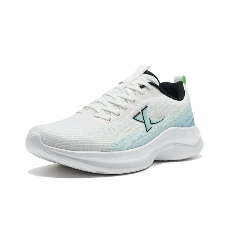 XTEP Breathable And Resilient Low Top Running Shoes Men's White Green Blue-1