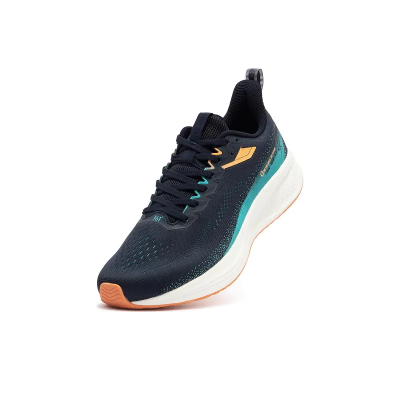 361° Anti-Slip Wear-Resistant Low-Top Sprint Running Shoes Men's Black Green-3