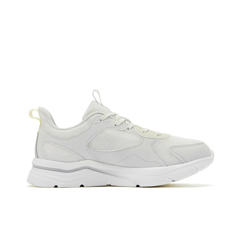 QIAODAN Cushioning, Wear Resistant Low Top Running Shoes Women's Silver White-1
