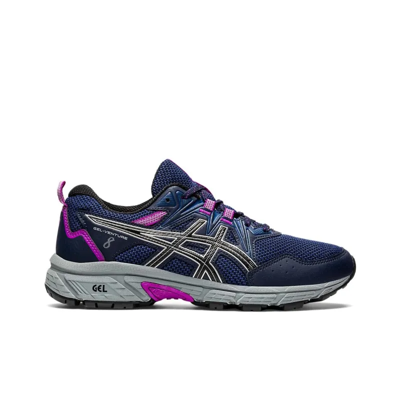 Asics Gel-Venture 8 Cushioning Wear-Resistant Low-Top Running Shoes Women's Dark Blue-1