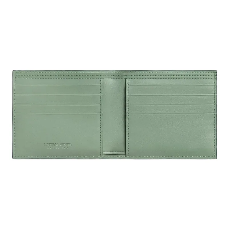 Bottega Veneta Calfskin Wallet Men's Space Blue & Green-1
