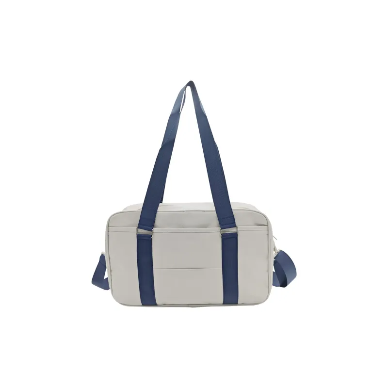 UNITE STAR Oxford Ita Bag Shoulder Bag Medium Size Women's Black/White/Blue-8