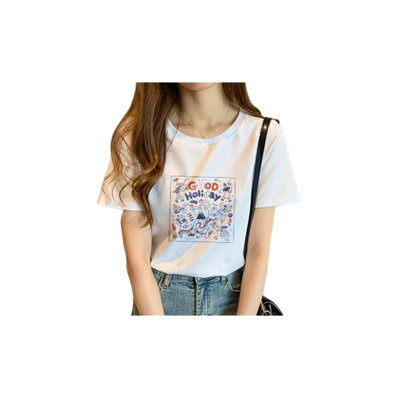 Weixi T Shirts Women's White-2