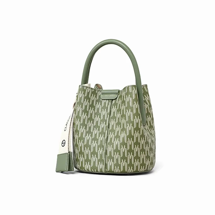 VINEY PVC Handbag, Shoulder Bag, Crossbody Bag, Bucket Bag Regular Women's Green-2