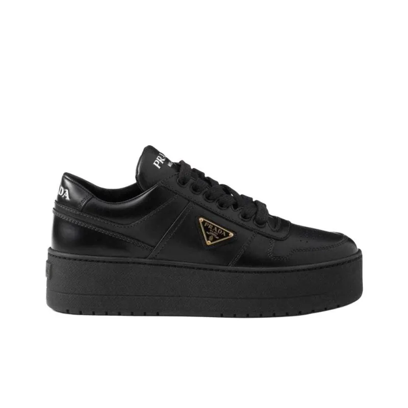 PRADA Downtown Bold Skateboard Shoes 5cm Women's Black-1