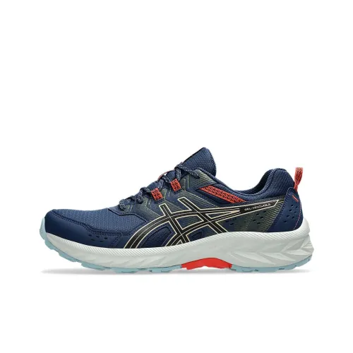 Asics Gel Venture 9 Cushioning Slip Resistant Low Top Trail Running Shoes Men's Black