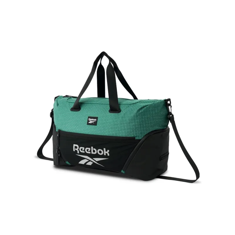 Reebok Fabric Shoulder Bag, Crossbody Bag, Handbag Medium Size Men's Black/Navy Blue/Gray Green-5
