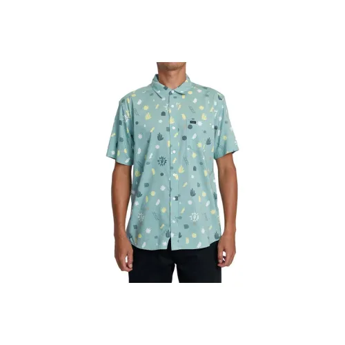 RVCA Shirts Men Granite Green