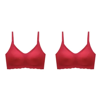 GRACEWELL Bra Women's 2 Pack Red Bright