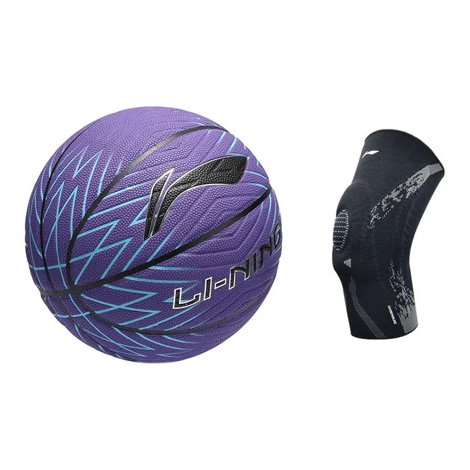LiNing PU Basketball Purple Size 7 Training Unisex-48