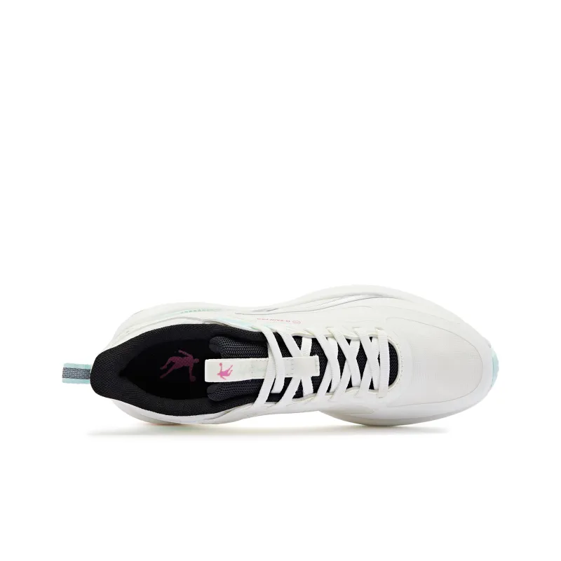 QIAODAN Streamer 4.0 Low Top Running Shoes Women's White Black-3