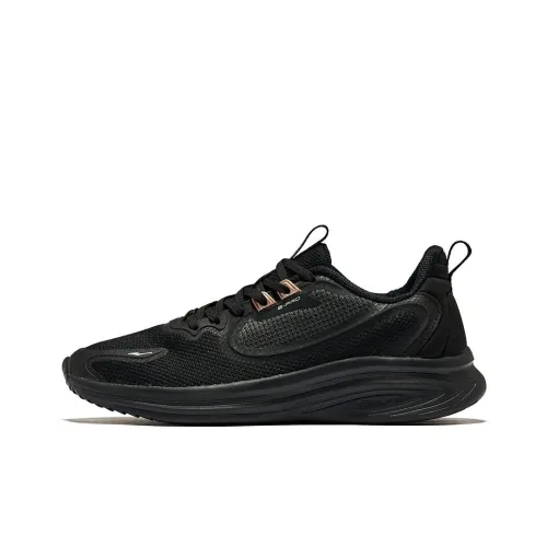 Erke Training Shoes Women's Low-Top Jet Black/Pink Gold