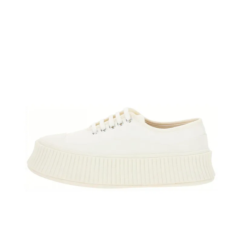 JIL SANDER Low Top Stylish Skateboarding Shoes Women's Ivory-0
